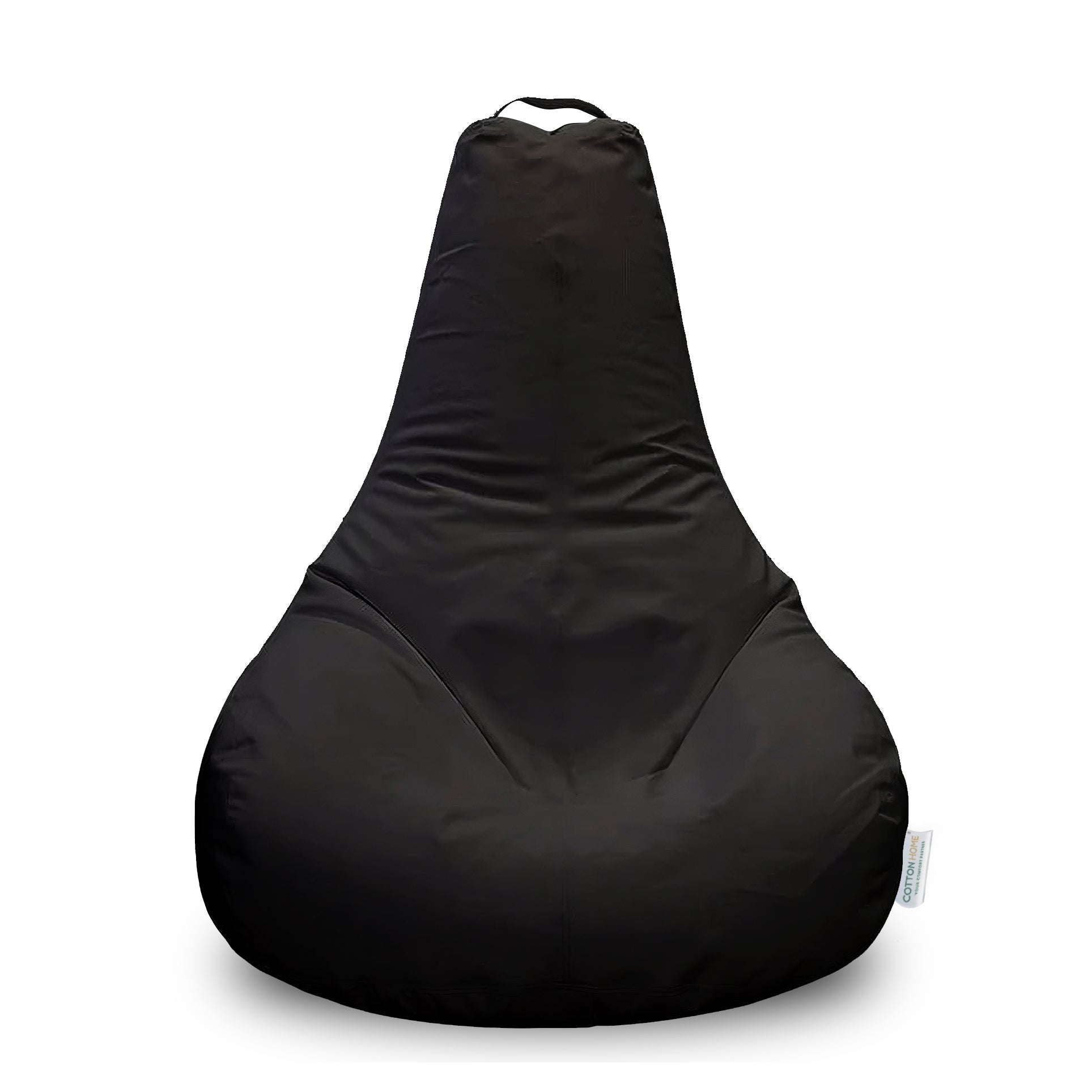 Adult Tear Drop Bean Bag Chair Black 90x90cm - Cotton Home
