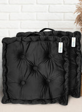 Serenity Velvet Multipurpose Seat Cushion 40x40cm  Pack of 2  Square Shape Seating - Cotton Home