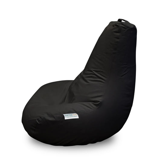 Adult Tear Drop Bean Bag Chair Black 90x90cm - Cotton Home