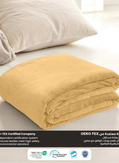 Soft Flannel Blanket Double Size 220x240cm Beige