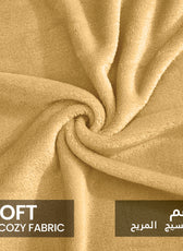 Soft Flannel Blanket Single Size 160x220cm khaki