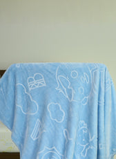 Ultra-Soft Embossed Baby Blanket – Lightweight, Cozy & Plush 140x110cm, Blue