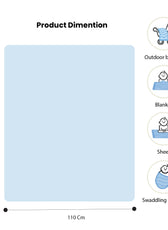 Ultra-Soft Embossed Baby Blanket – Lightweight, Cozy & Plush 140x110cm, Blue