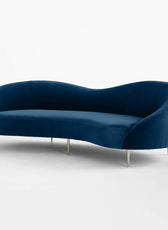 Luxe Lounge Luxurious Camel Velvet 3 Seater Sofa - 241cm Chic & Comfortable Lounge Seating - Cotton Home