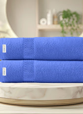 Cotton Bath Sheet 100x150 CM 2 Piece Set-Soft Feel, Quick Dry, Highly Absorbent Durable Towels - Cotton Home