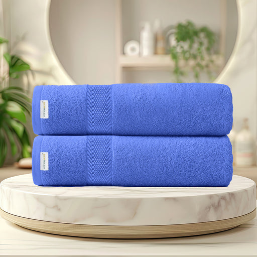 Cotton Bath Sheet 100x150 CM 2 Piece Set-Soft Feel, Quick Dry, Highly Absorbent Durable Towels - Cotton Home