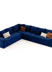 Harmony Haven 4 Seater Sofa in Luxurious Brown Velvet – L350cm x W180cm x H75cm Stylish, Comfortable, and Durable Sofa for Elegant Living Spaces - Cotton Home