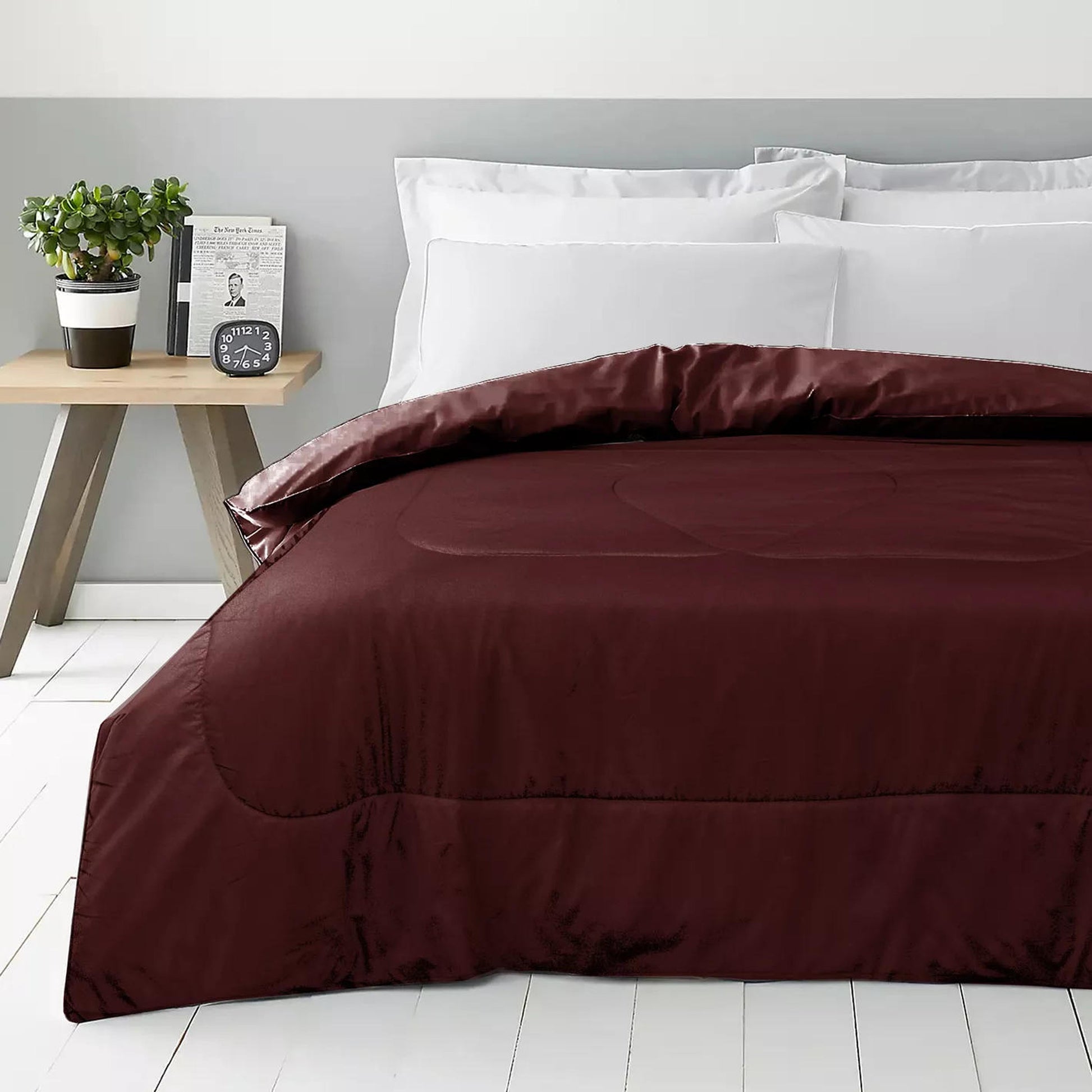 Premium Bordo 220x240 cm All Season High quality Super Soft Comforter 1 Piece - Cotton Home