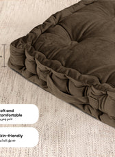 Serenity Velvet Multipurpose Seat Cushion 40x40cm Square Shape Seating - Cotton Home