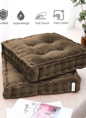 Serenity Velvet Multipurpose Seat Cushion 40x40cm Square Shape Seating - Cotton Home