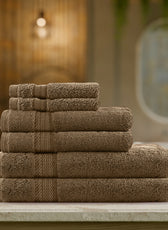 Cotton Home Ultimate Towel Collection - 6 Piece Bundle Brown - Cotton Home