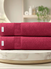 Cotton Bath Sheet 100x150 CM 2 Piece Set-Soft Feel, Quick Dry, Highly Absorbent Durable Towels - Cotton Home