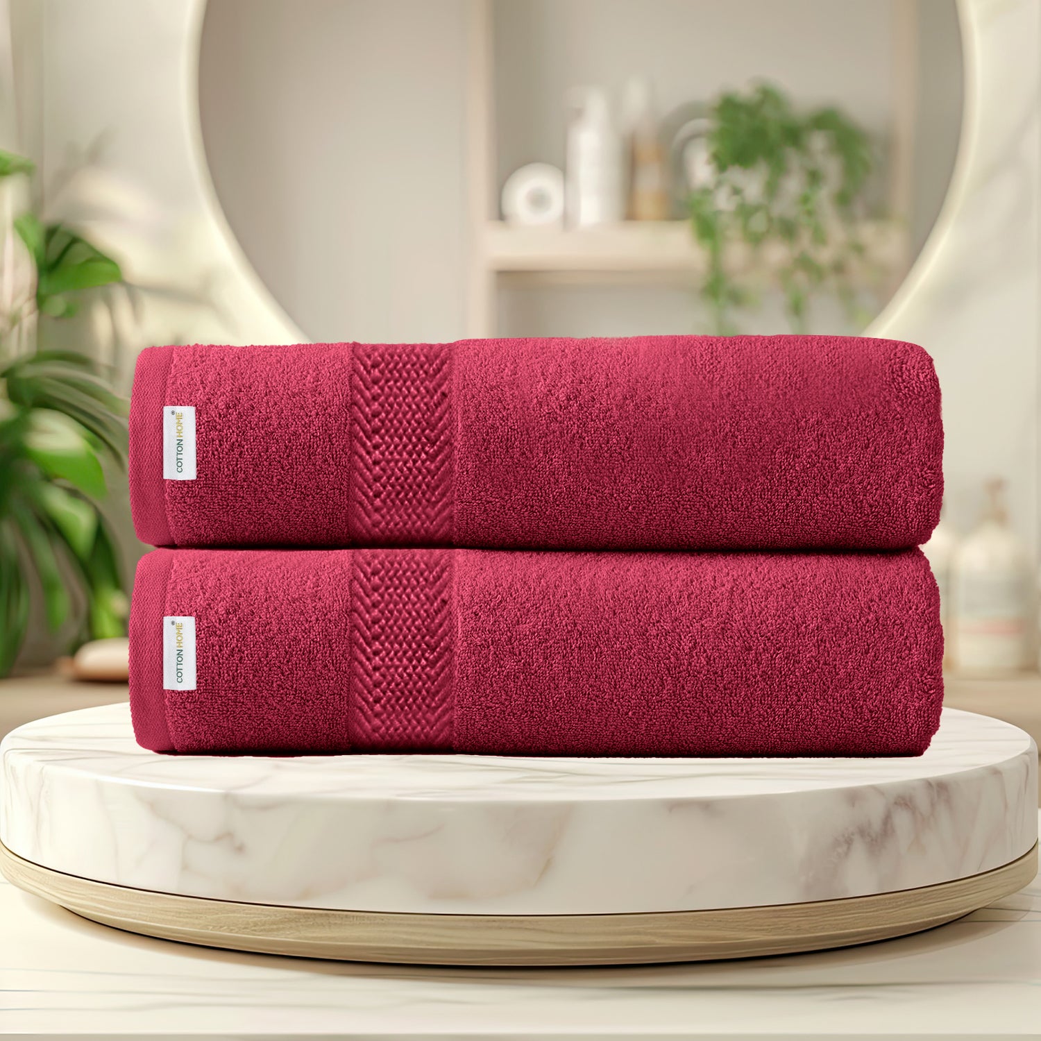 Cotton Bath Towel Pack of 2 Soft Feel, Quick Dry, Highly Absorbent Durable Towels - Cotton Home
