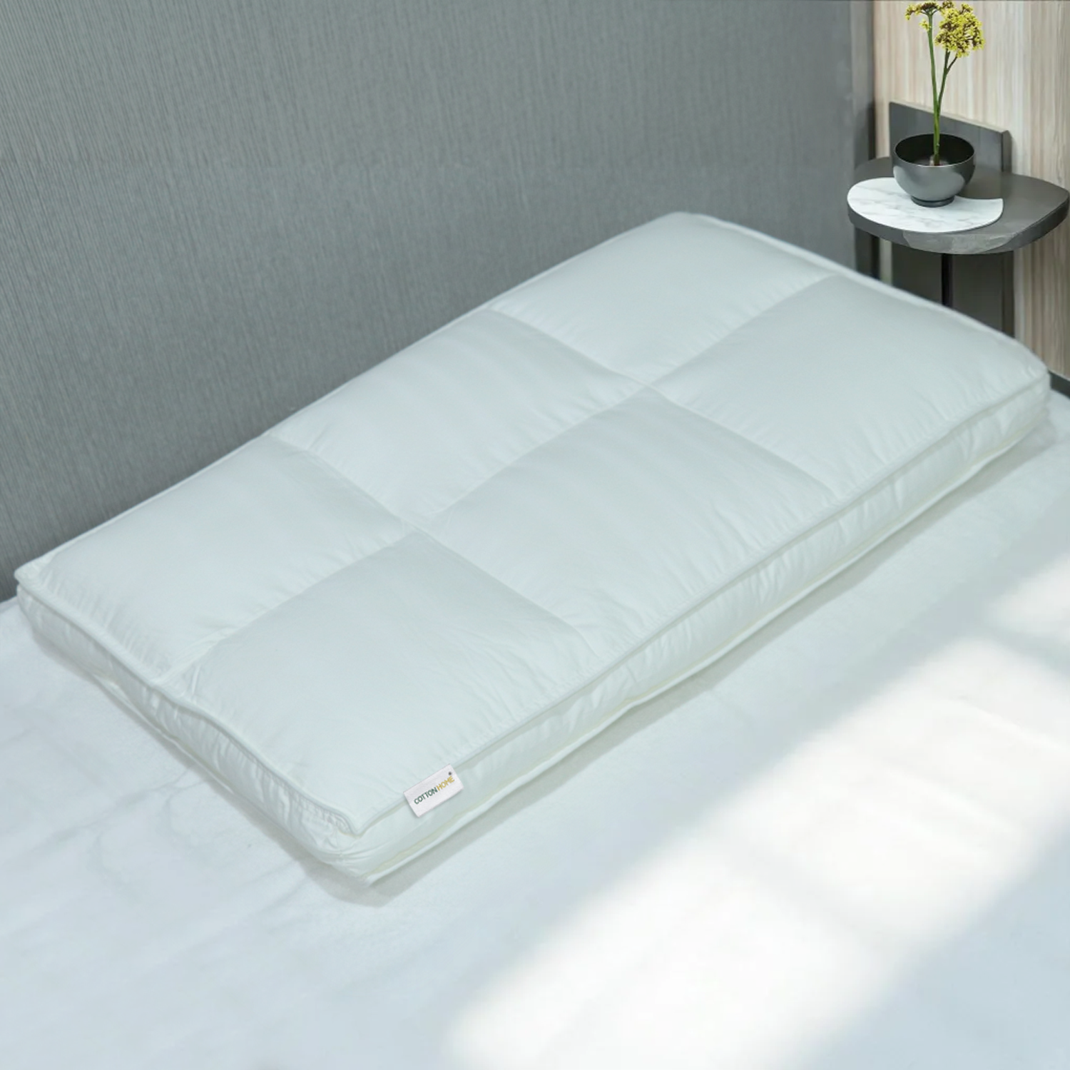 Charlotte Pillow Premium Down proof Cotton Pillow 50x75 cm Medium Soft Support for Neck & Head Pain Relief