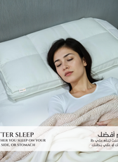 Charlotte Pillow Premium Down proof Cotton Pillow 50x75 cm Medium Soft Support for Neck & Head Pain Relief