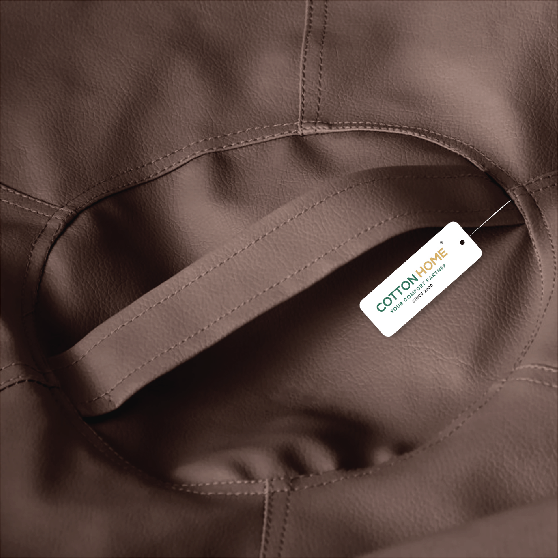 Adult Bean Bag Chair Premium PU Leather  62x105cm - Brown