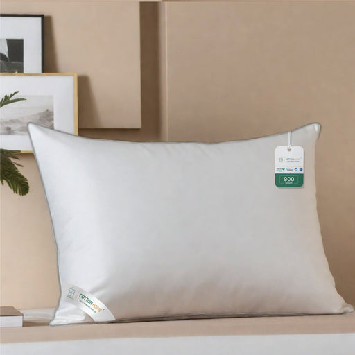 Beverly Side Sleeper Ultra Soft Cotton Pillow with Gray Cord for Ultimate Support 50x75cm 900grams - Cotton Home