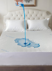 Premium Coolent Mattress Protector 180x200+35CM Breathable & Waterproof - Cotton Home