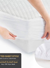 Premium Coolent Mattress Protector 180x200+35CM Breathable & Waterproof - Cotton Home