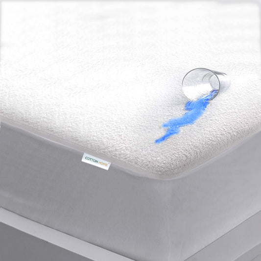 Coral Fleece Waterproof Mattress Protector 160x200+35cm with Deep Pocket