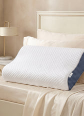 Cervical Support Memory Foam Mesh Pillow for Neck and Shoulder Pain Relief L60xW35xH9-11 CM