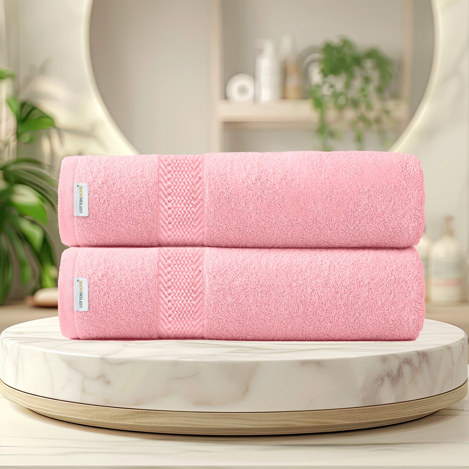 Cotton Bath Towel Pack of 2 Soft Feel, Quick Dry, Highly Absorbent Durable Towels - Cotton Home