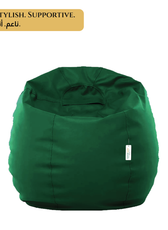 Adult Bean Bag Chair Premium PU Leather  62x105cm - Emerald Green