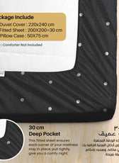 6 Piece Duvet Cover Set  220x240cm –  with Fitted Sheet & Pillowcases Botanica