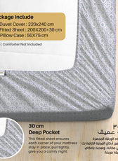 Garden Soft King Size Duvet Cover Set – 6 Pieces 220x240cm – Elegant Floral Bedding with Fitted Sheet & Pillowcases