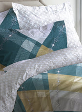 6 Piece Duvet Cover Set  220x240cm –  with Fitted Sheet & Pillowcases Diamond