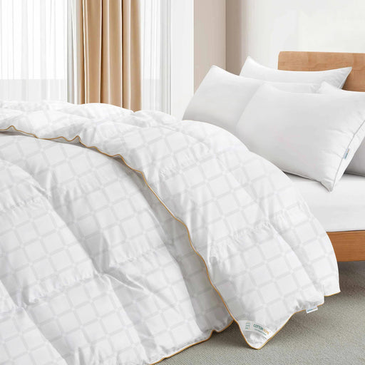 Egyptian Cotton Grid 240x260cm Duvet - Cotton Home