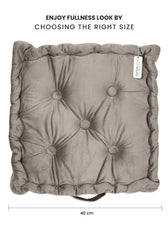 Serenity Velvet Multipurpose Seat Cushion 40x40cm Square Shape Seating - Cotton Home