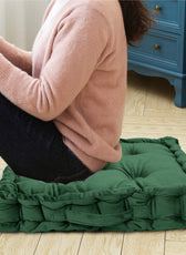 Serenity Velvet Multipurpose Seat Cushion 40x40cm  Pack of 2  Square Shape Seating - Cotton Home