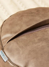 Luxury Pure Faux Leather Ottoman 45x35 cm - Cotton Home