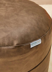 Luxury Pure Faux Leather Ottoman 45x35 cm - Cotton Home