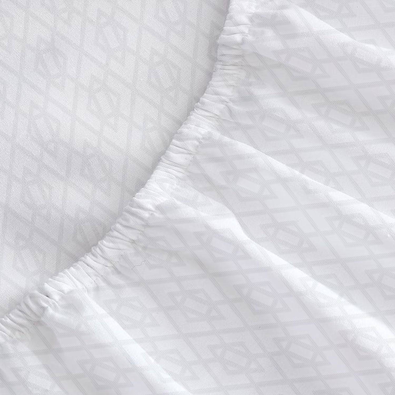 Egyptian Cotton Dobby 3PC Fitted Sheet 200X200+30CM Geometric