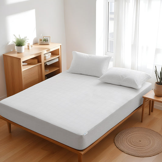 Egyptian Cotton Dobby 3PC Fitted Sheet 200X200+30CM Grid