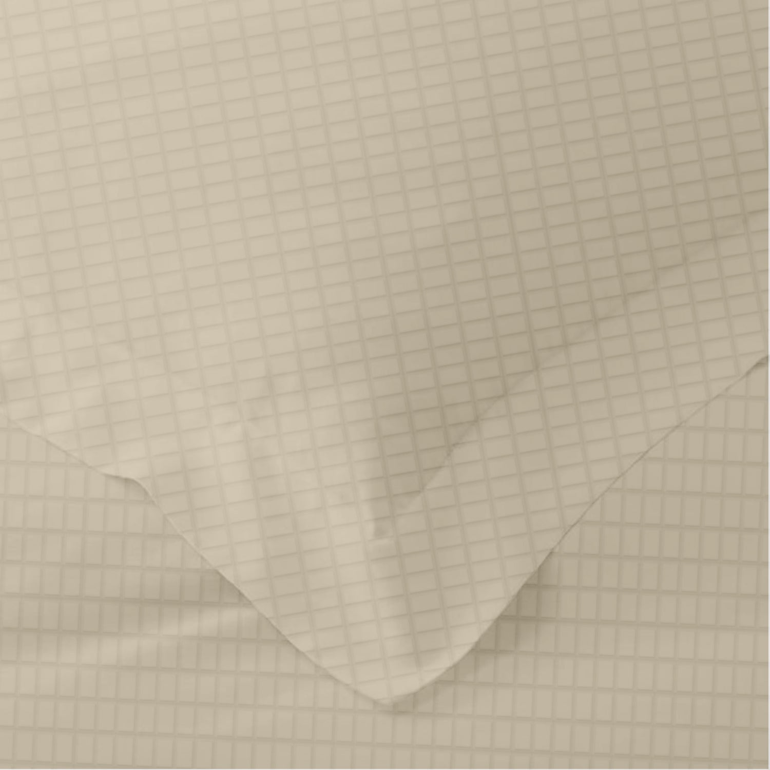 Egyptian Cotton Dobby 3PC Fitted Sheet 200X200+30CM Tiled Beige