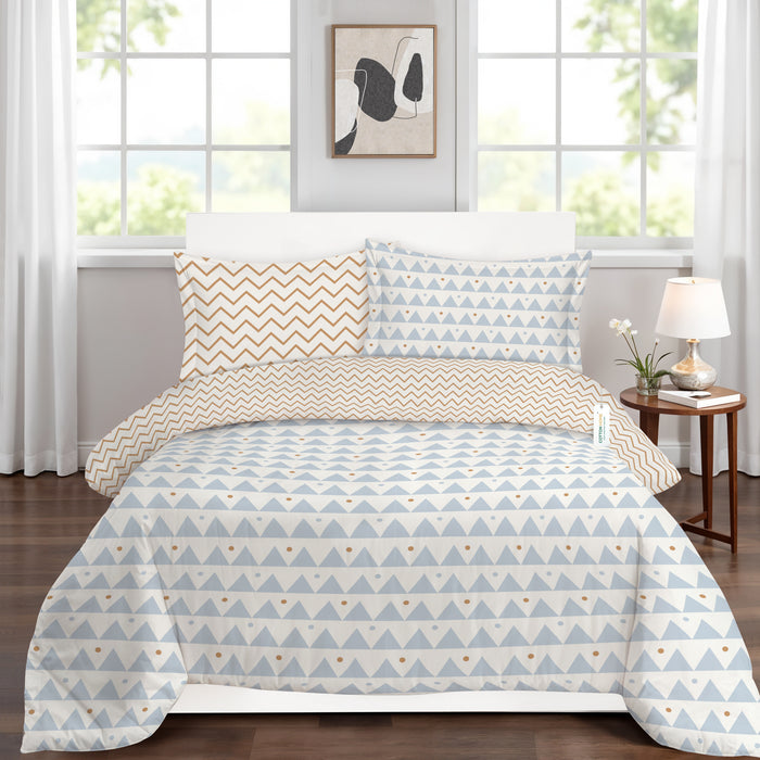 4PC Kids Duvet Cover Set – 160x220 Amber Dawn Design 100% Premium Cotton