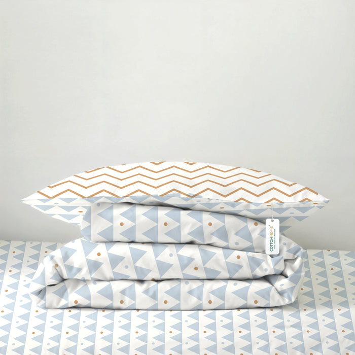 4PC Kids Duvet Cover Set – 160x220 Amber Dawn Design 100% Premium Cotton