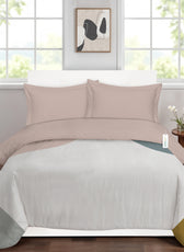 4PC Kids Duvet Cover Set – 160x220 Urban Grid Design 100% Premium Cotton