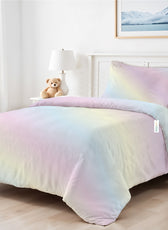 3PC Kids Duvet Cover Set – 135x220 Dusty Hue Design 100% Premium Cotton
