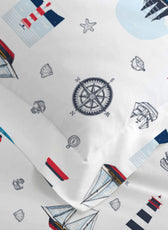 3PC Kids Duvet Cover Set – 135x220 Little Sailors Design 100% Premium Cotton