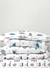 3PC Kids Duvet Cover Set – 135x220 Little Sailors Design 100% Premium Cotton