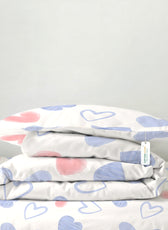 3PC Kids Duvet Cover Set – 135x220 Heartscape Design 100% Premium Cotton