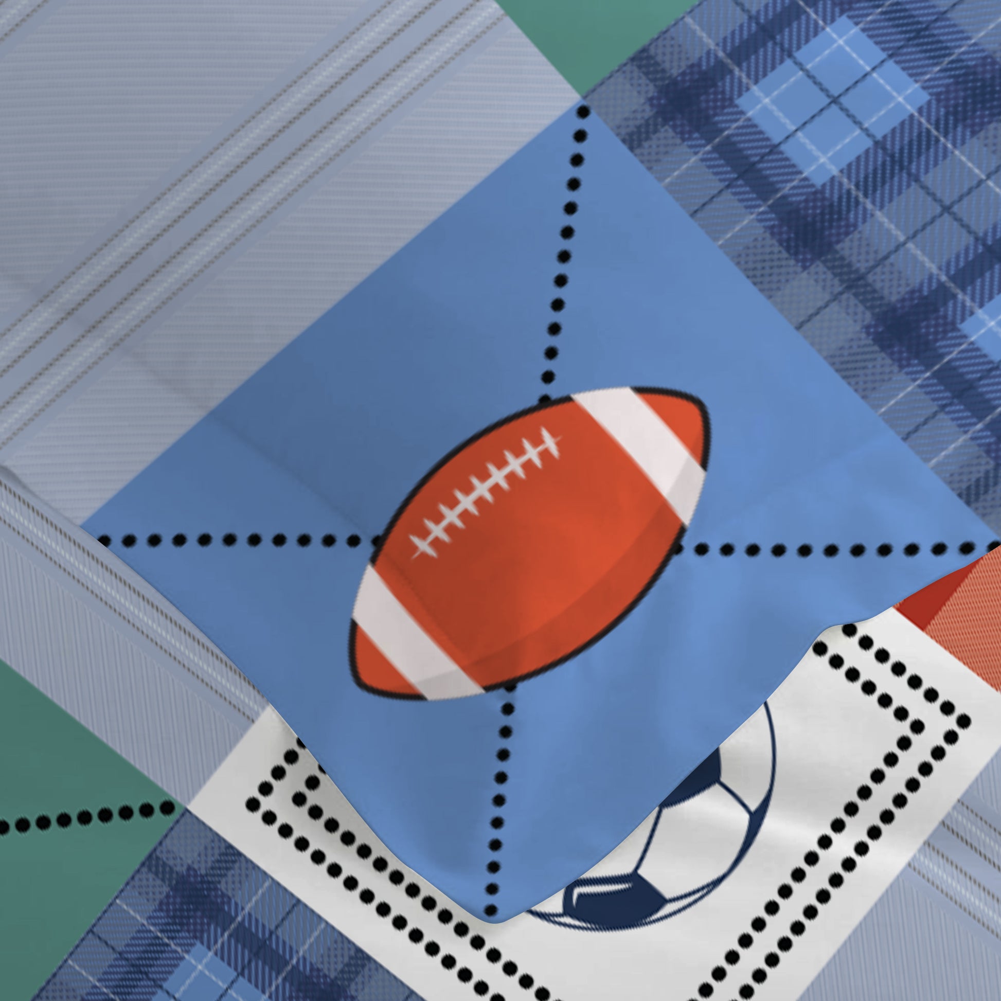 3PC Kids Duvet Cover Set – 135x220 Champions Design 100% Premium Cotton