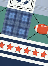 3PC Kids Duvet Cover Set – 135x220 Champions Design 100% Premium Cotton