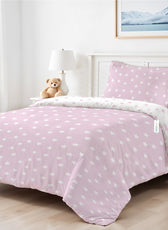 3PC Kids Duvet Cover Set – 135x220 Pastel Starlight Design 100% Premium Cotton