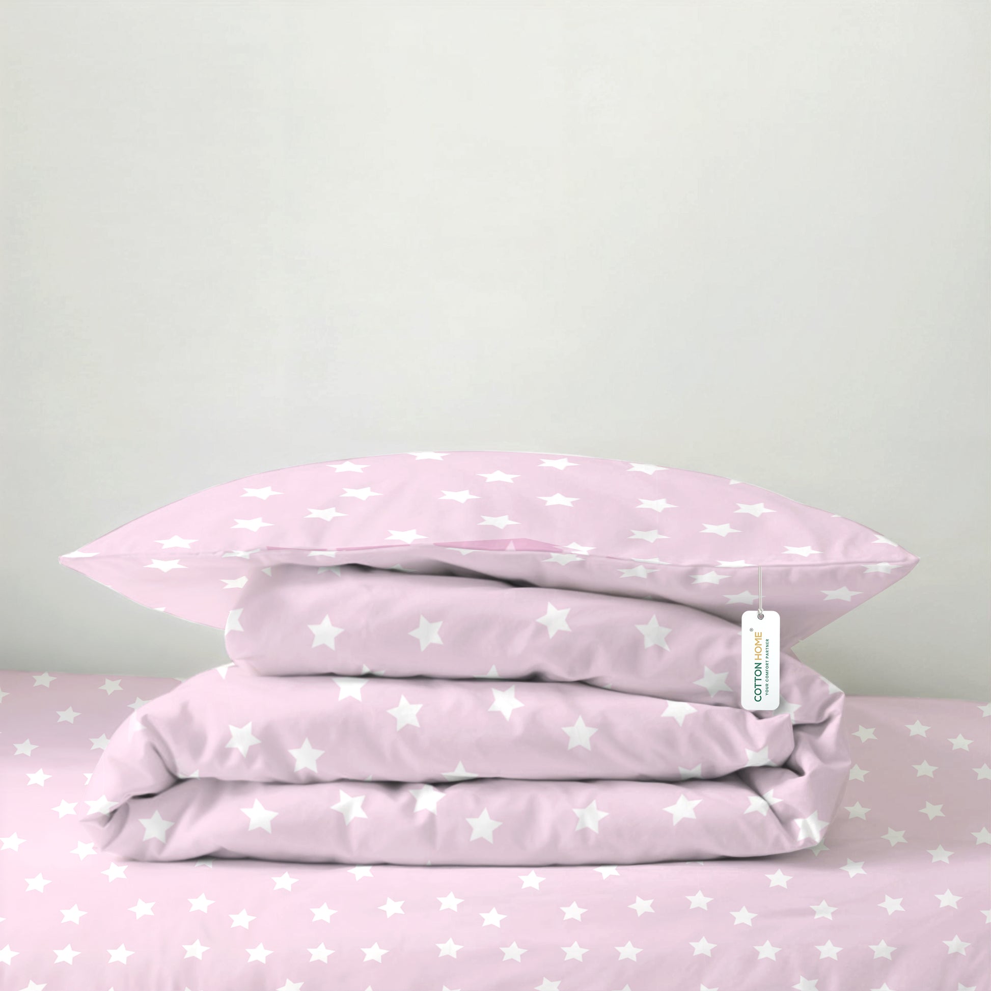 3PC Kids Duvet Cover Set – 135x220 Pastel Starlight Design 100% Premium Cotton