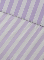 4PC Kids Duvet Cover Set – 160x220 Lavender Stripe Design 100% Premium Cotton